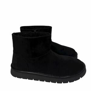 Universal Thread Black Suede Ankle Winter Women Boots Size 9 BRAND NEW WITH TAGS
